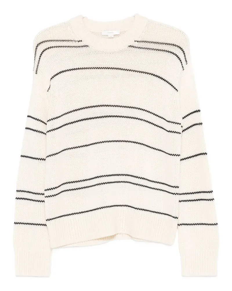 Vince Gestreifter Pullover - Nude Nude