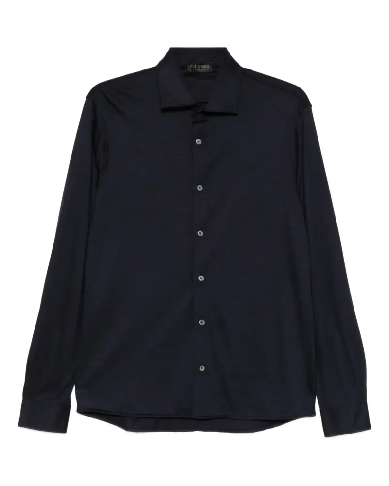 Dell'oglio Klassisches Hemd - Blau Blau