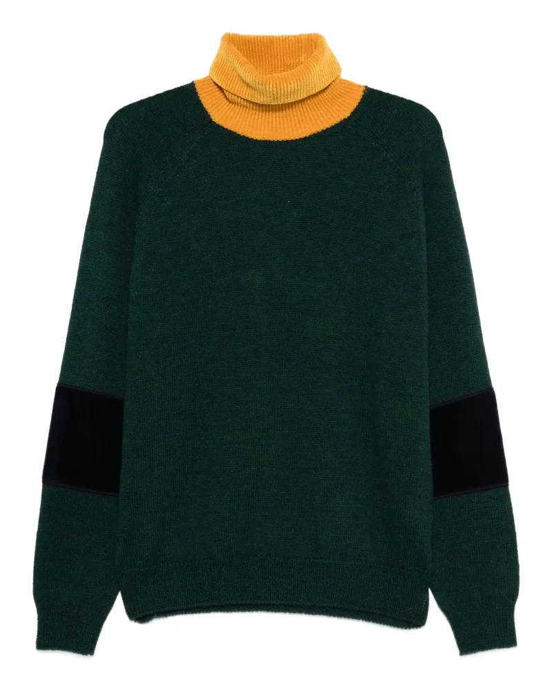 1989 STUDIO Zweifarbiger Pullover - Grün Grün