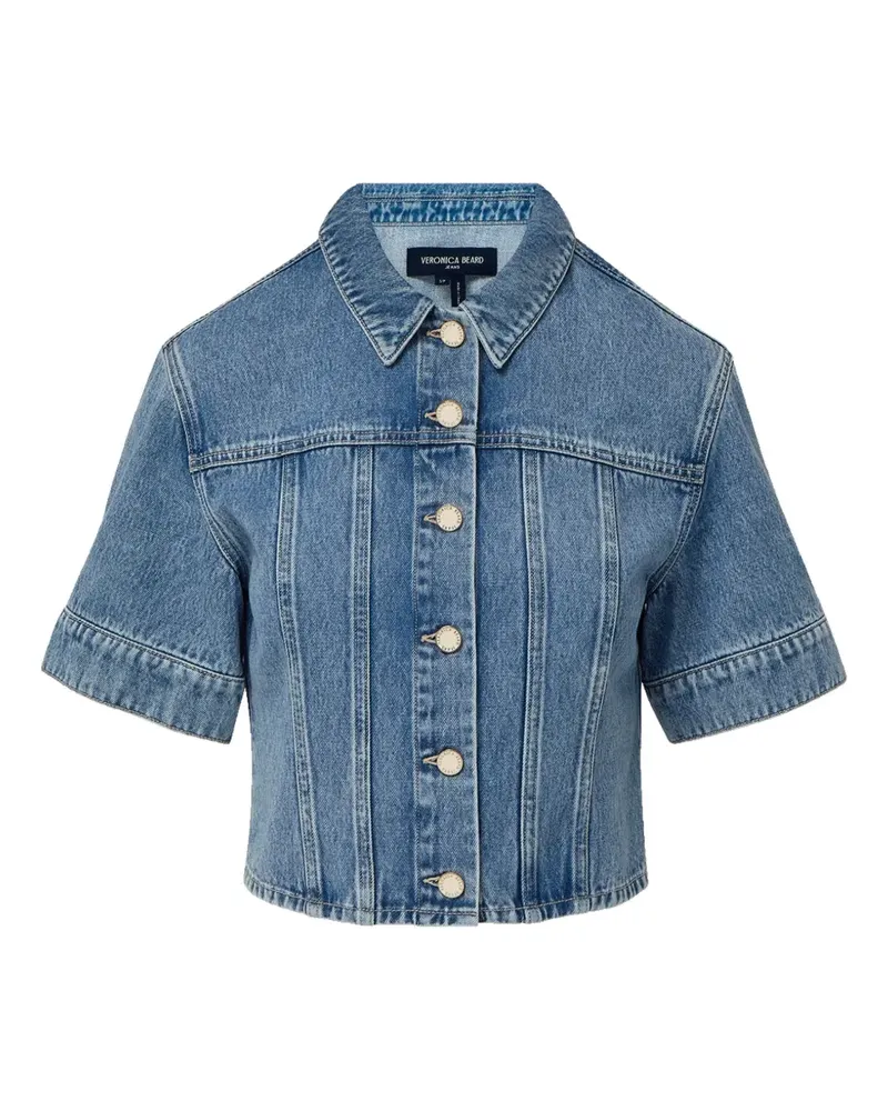 Veronica Beard Malcom short-sleeve denim jacket - Blau Blau