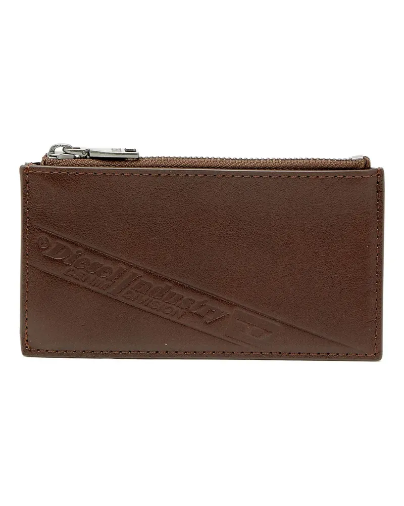 Diesel Flag-D III Kartenetui mit Logo-Prägung - Braun Braun