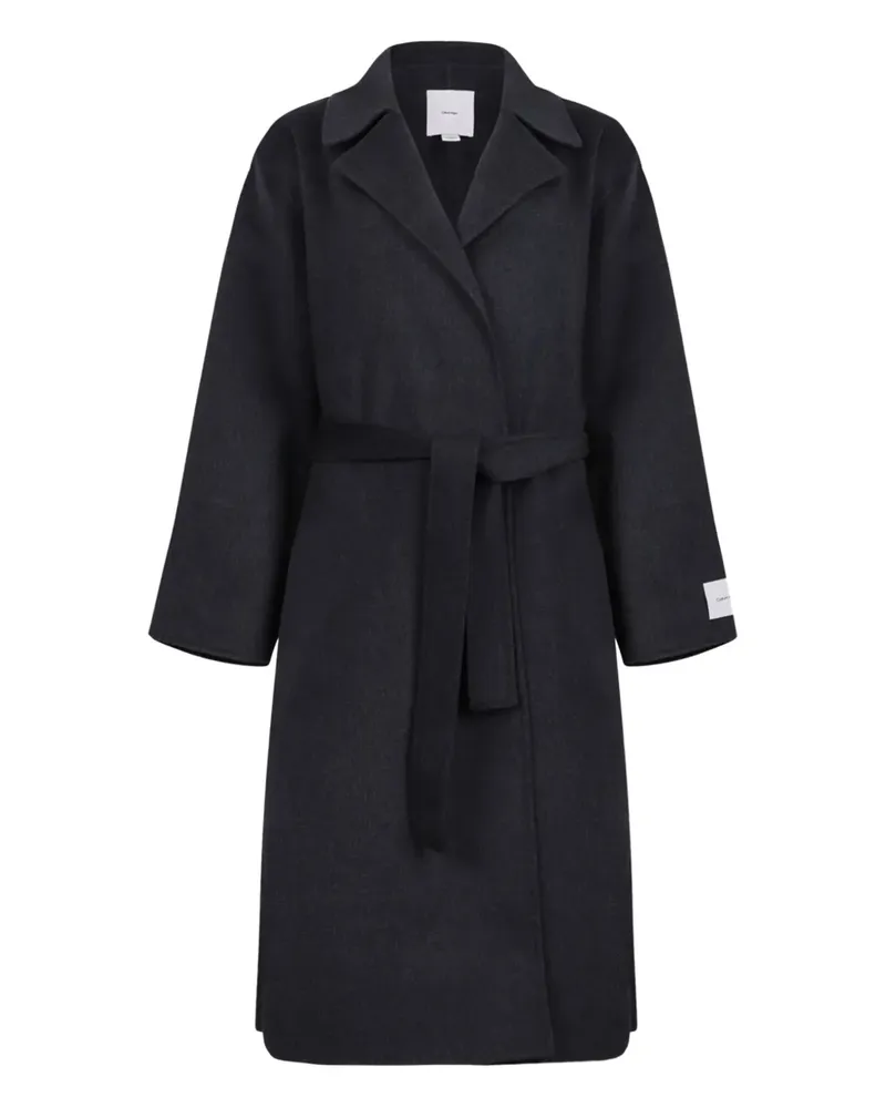 Calvin Klein wool-blend belted coat - Grau Grau