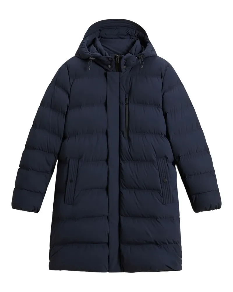 Woolrich Gefütterter Kapuzenmantel - Blau Blau