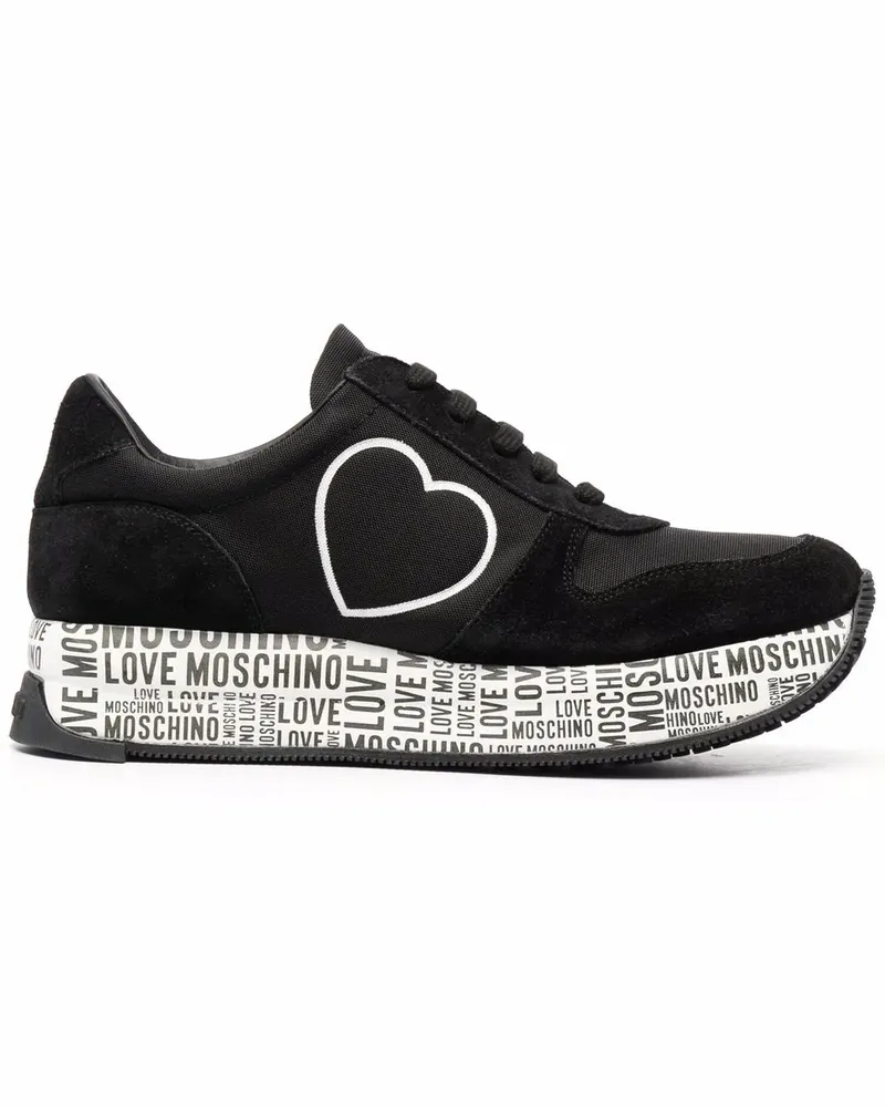 Moschino Sneakers mit Herz-Motiv - Schwarz Schwarz