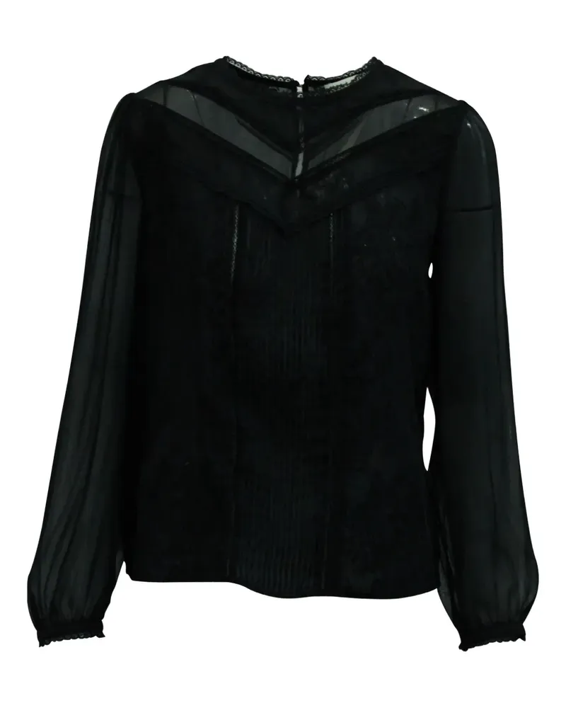 Alice + Olivia Bluse mit Schnürung - Schwarz Schwarz