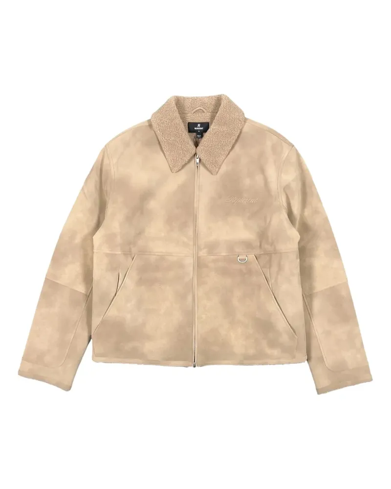 REPRESENT shearling-collar jacket - Nude Nude
