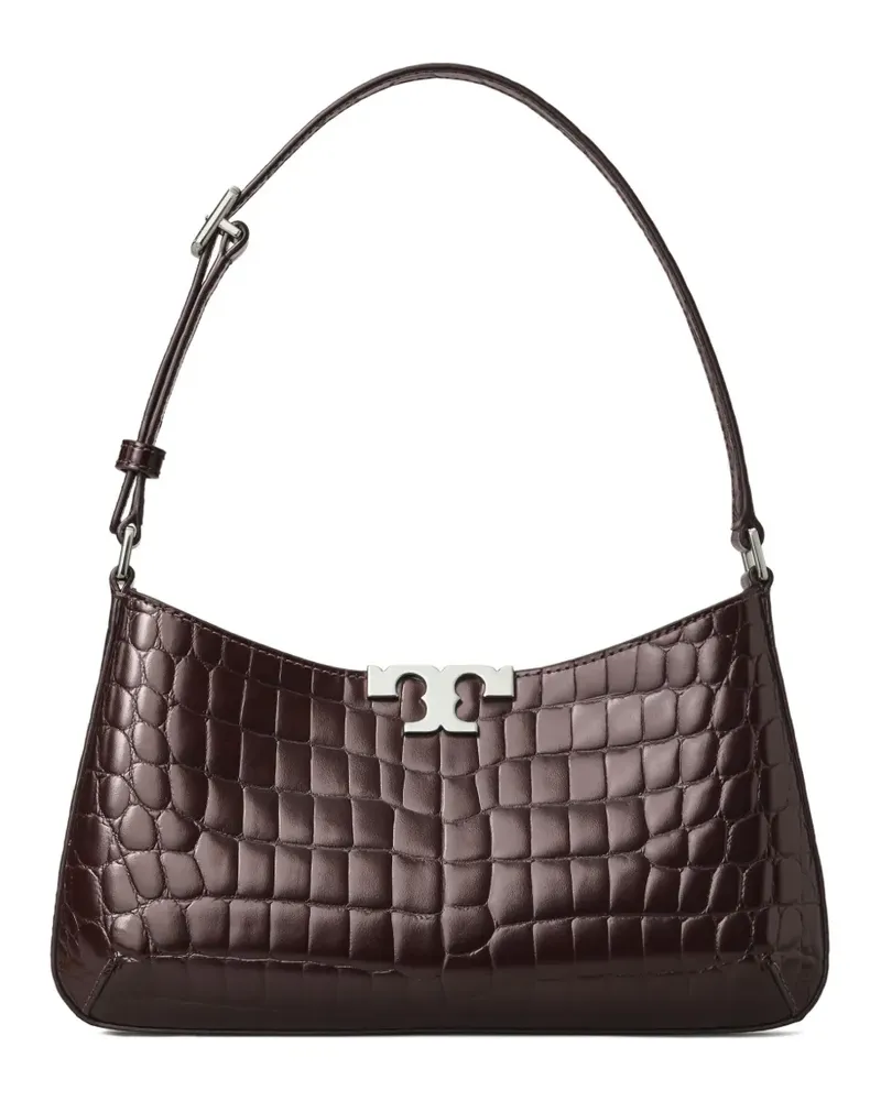 Tory Burch Eleanor croc-embossed shoulder bag - Braun Braun