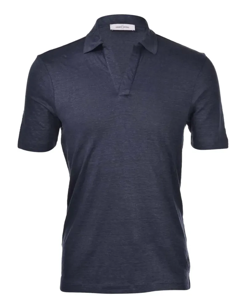 Gran Sasso T-Shirt aus Leinen - Blau Blau