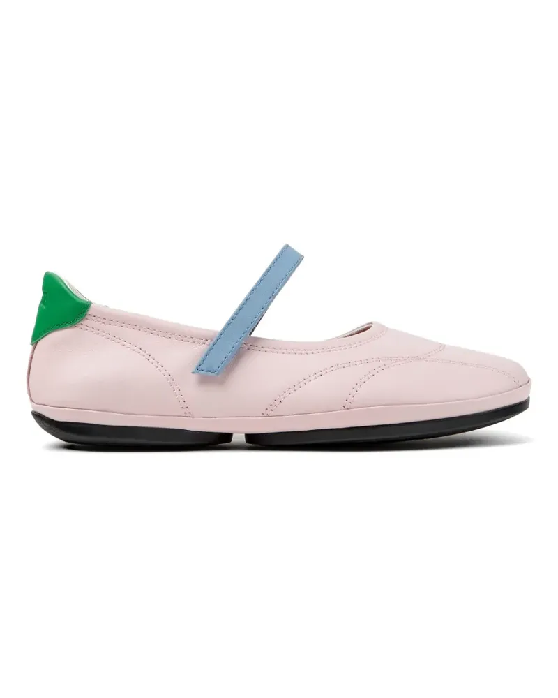 Camper Twins Right Nina Ballerinas mit Klettverschluss - Rosa Rosa
