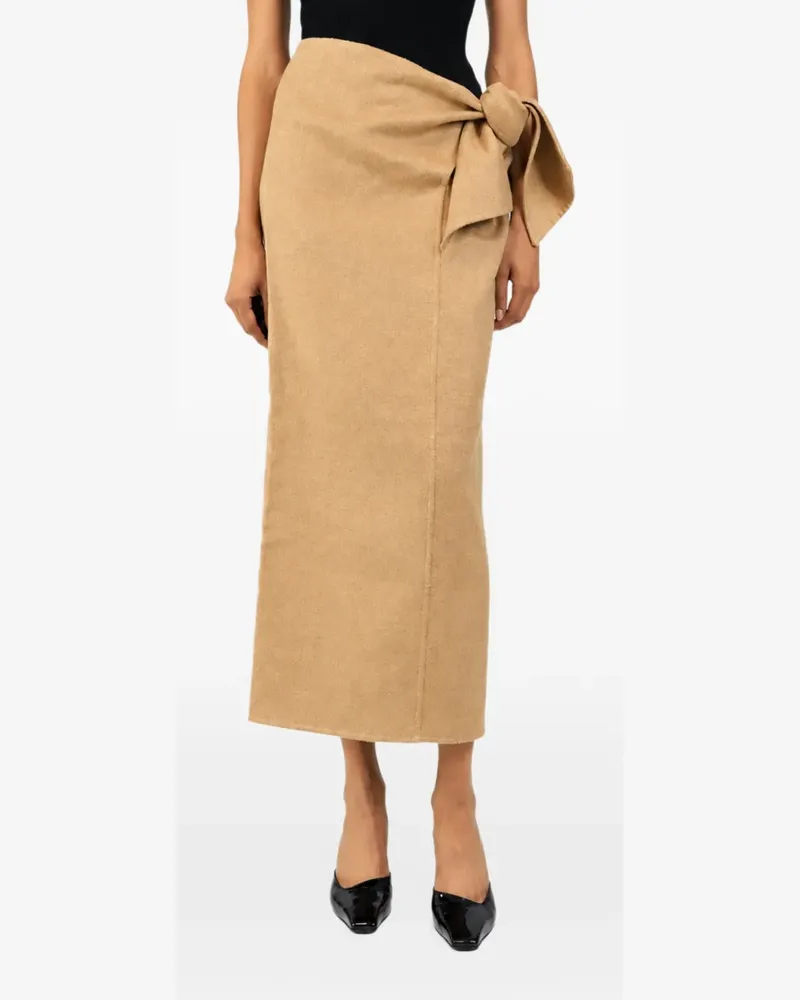 Max Mara Midirock mit Schnürung - Nude Nude