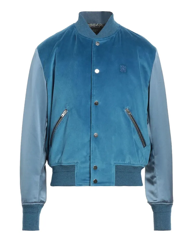 Amiri velvet satin bomber jacket - Blau Blau