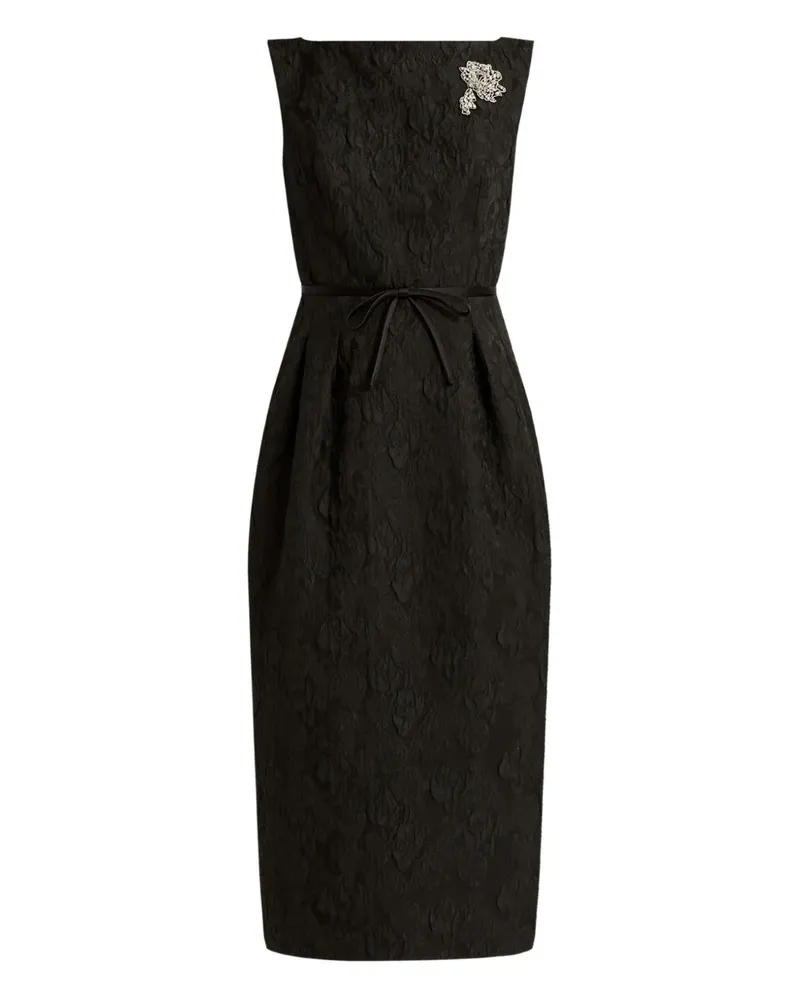 Erdem Ärmelloses Kleid mit Gürtel - Schwarz Schwarz