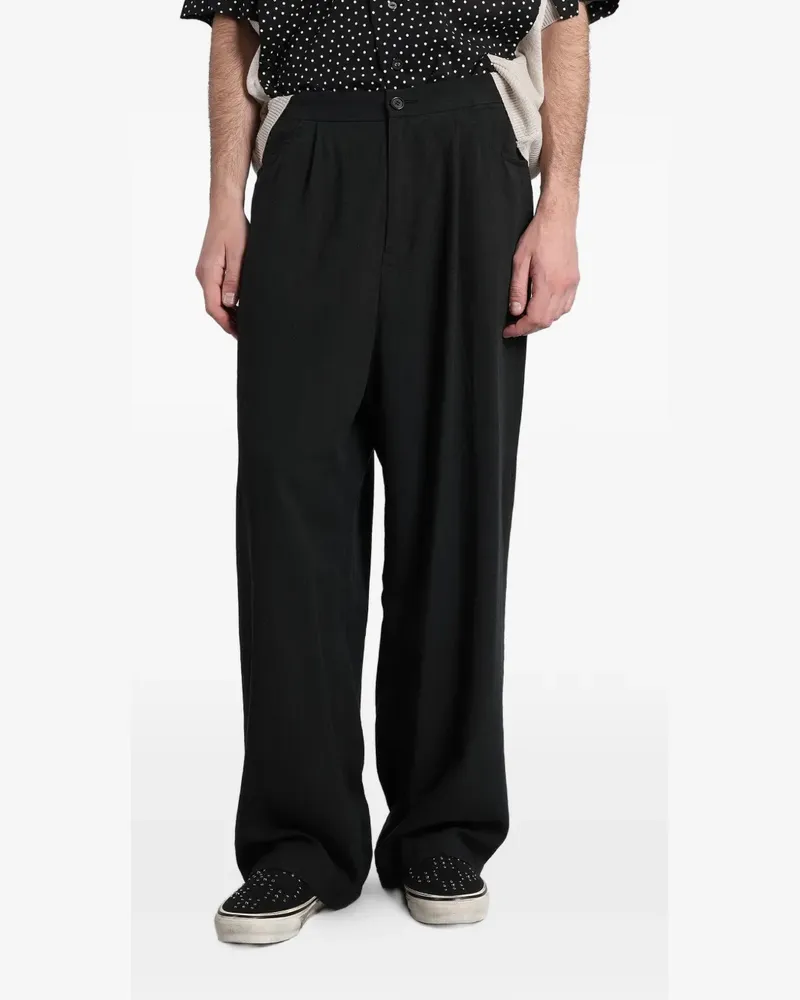 Undercover pleated wide-leg trousers - Schwarz Schwarz
