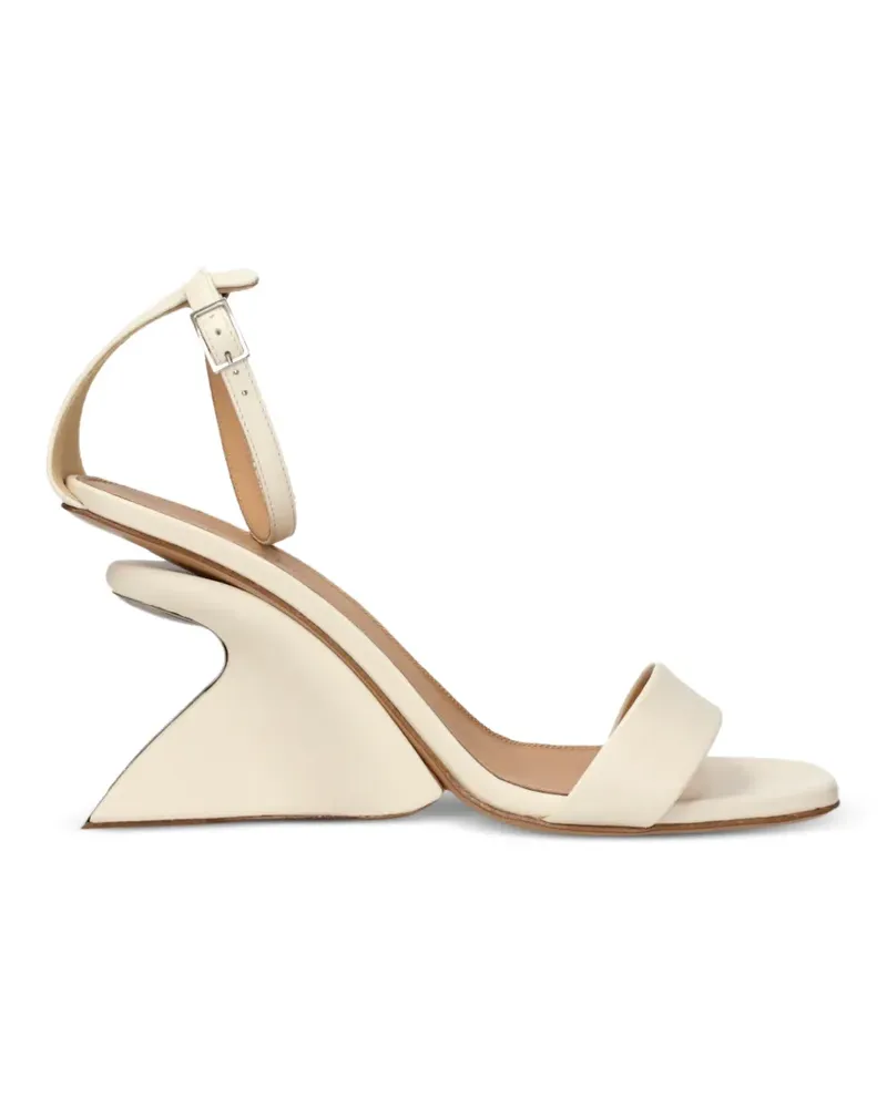 OFF-WHITE Jug sculpted-heel leather sandals - Nude Nude