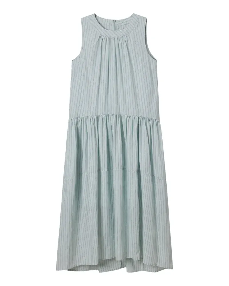 Tout a Coup striped gathered midi dress - Blau Blau