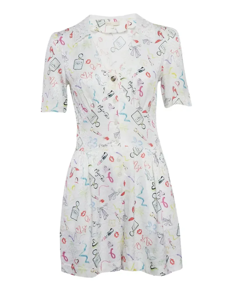 Maje short-sleeves playsuit - Weiß Weiß