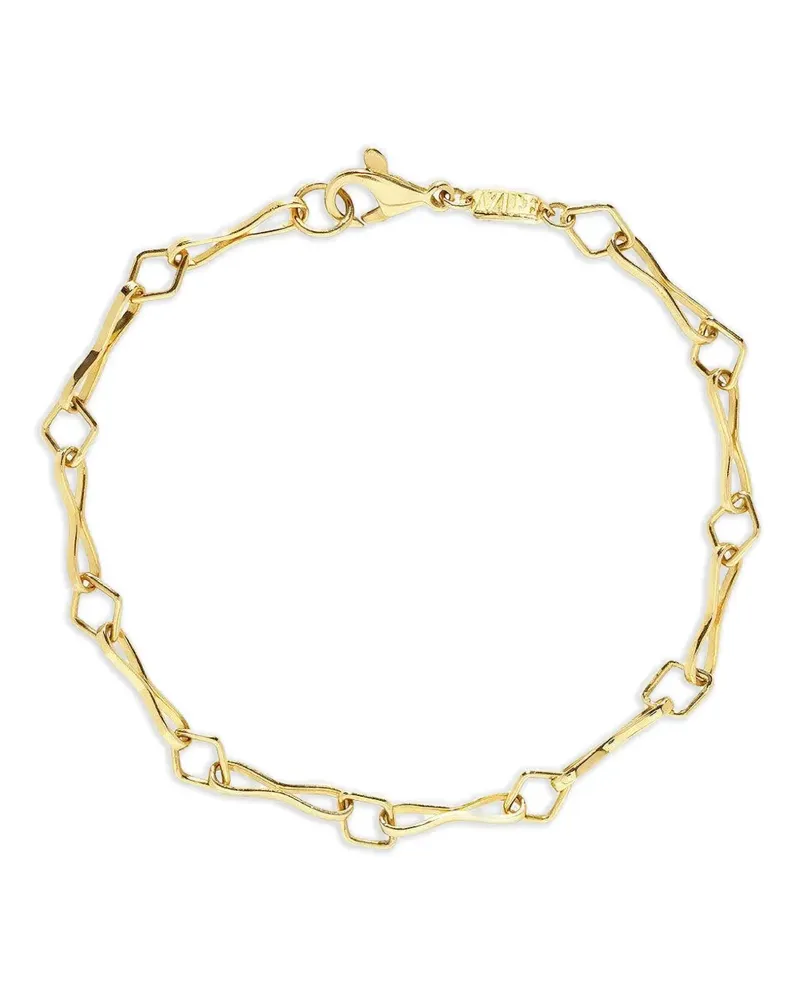 AZLEE diamond-link bracelet - Gold Gold