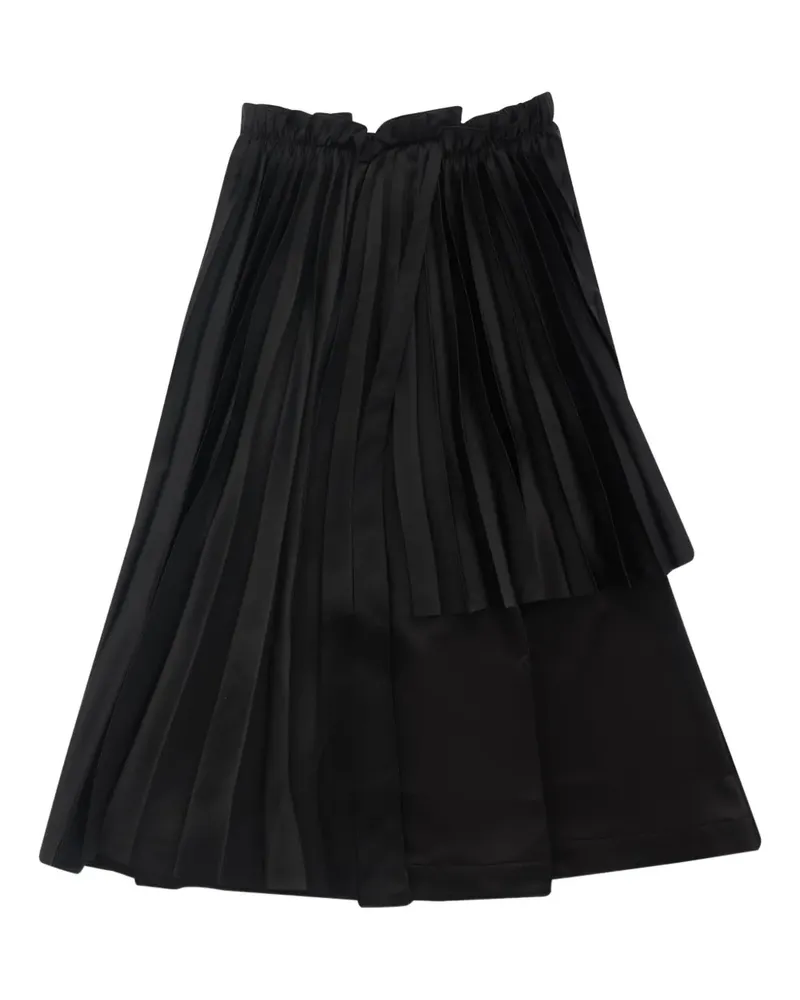 Noir Kei Ninomiya pleated midi skirt - Schwarz Schwarz