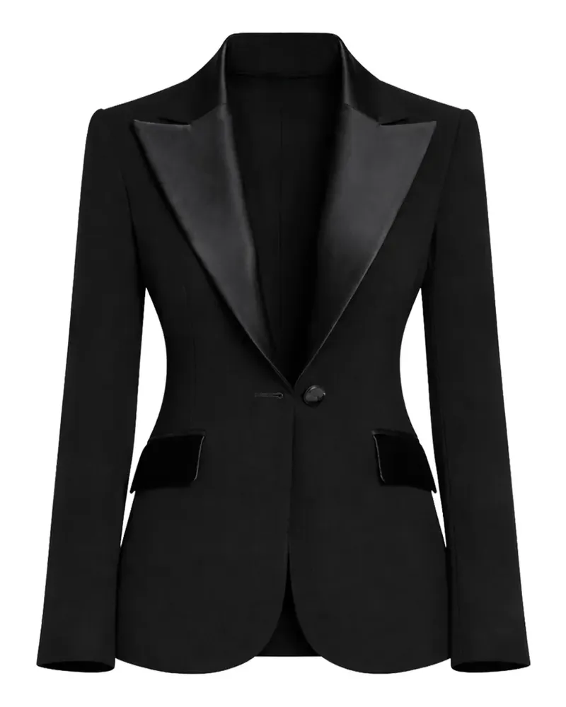 Elie Saab satin blazer - Schwarz Schwarz