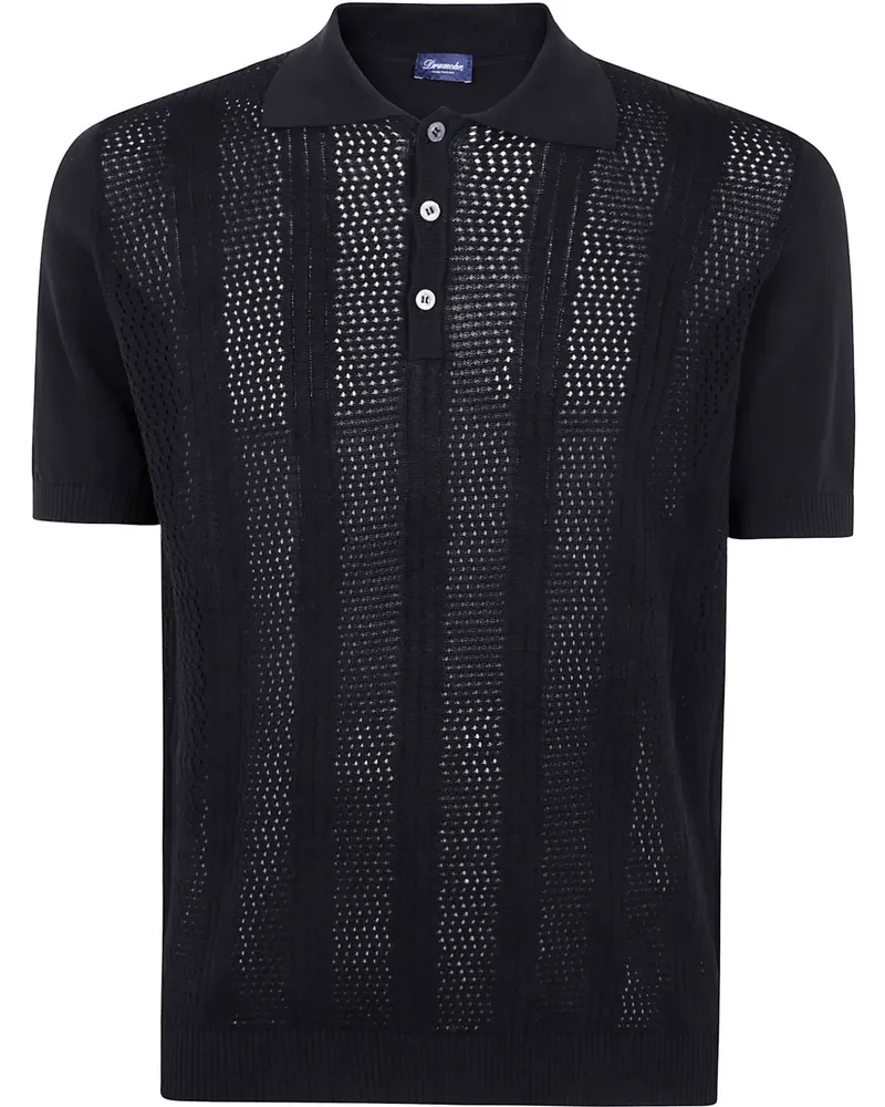 Drumohr  Gestricktes Poloshirt - Schwarz Schwarz
