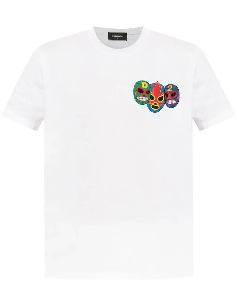 Dsquared2 T-Shirt mit Patches - Weiß Weiß