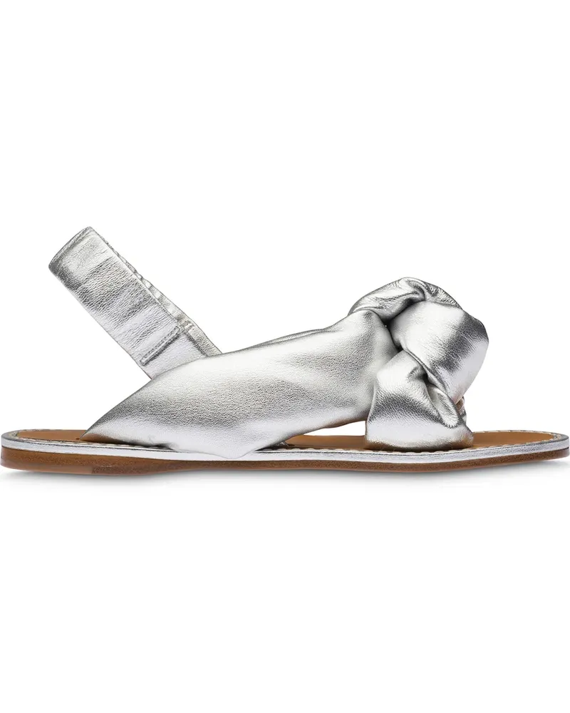 Miu Miu Sandalen mit Knotendetail - Silber Silber