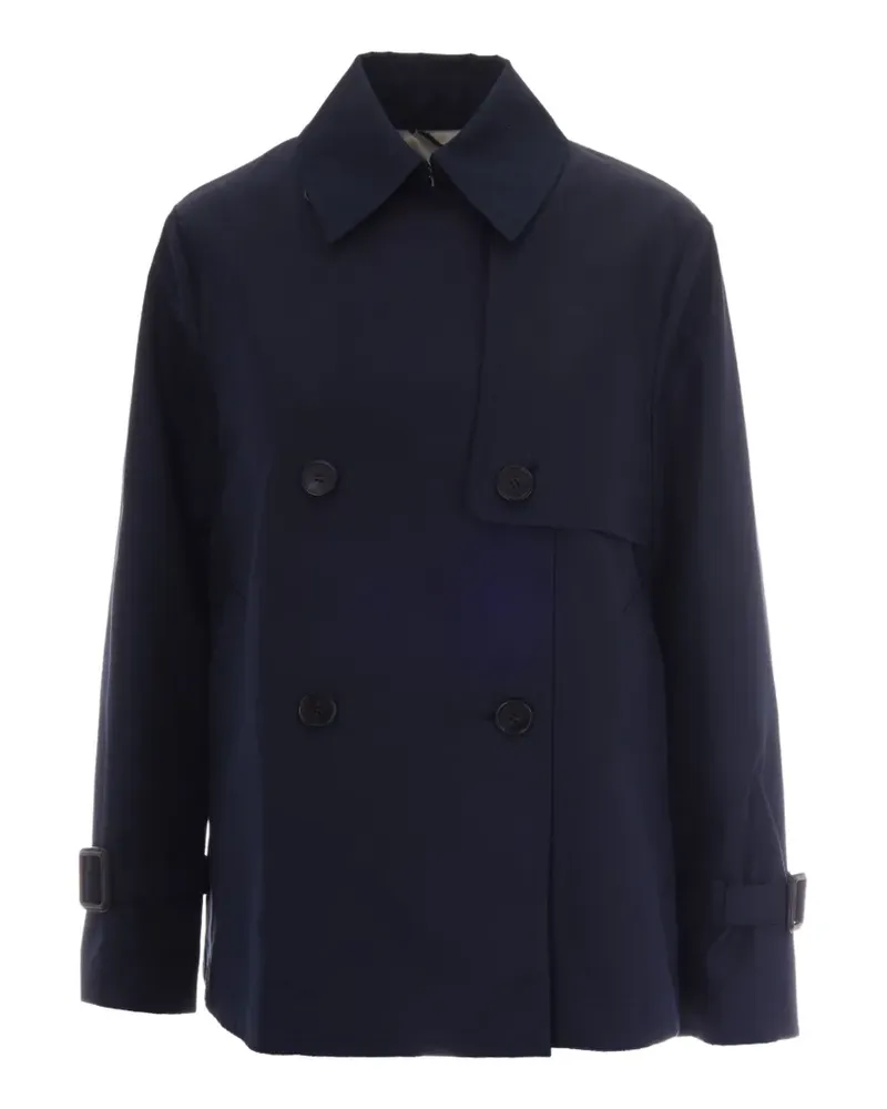 Max Mara double-breasted storm-flap trench coat - Blau Blau