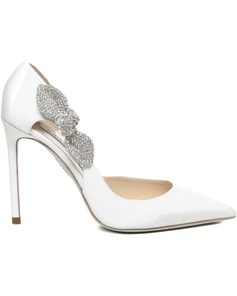 Aquazzura Spitze Pumps mit Kristallen - Weiß Weiß