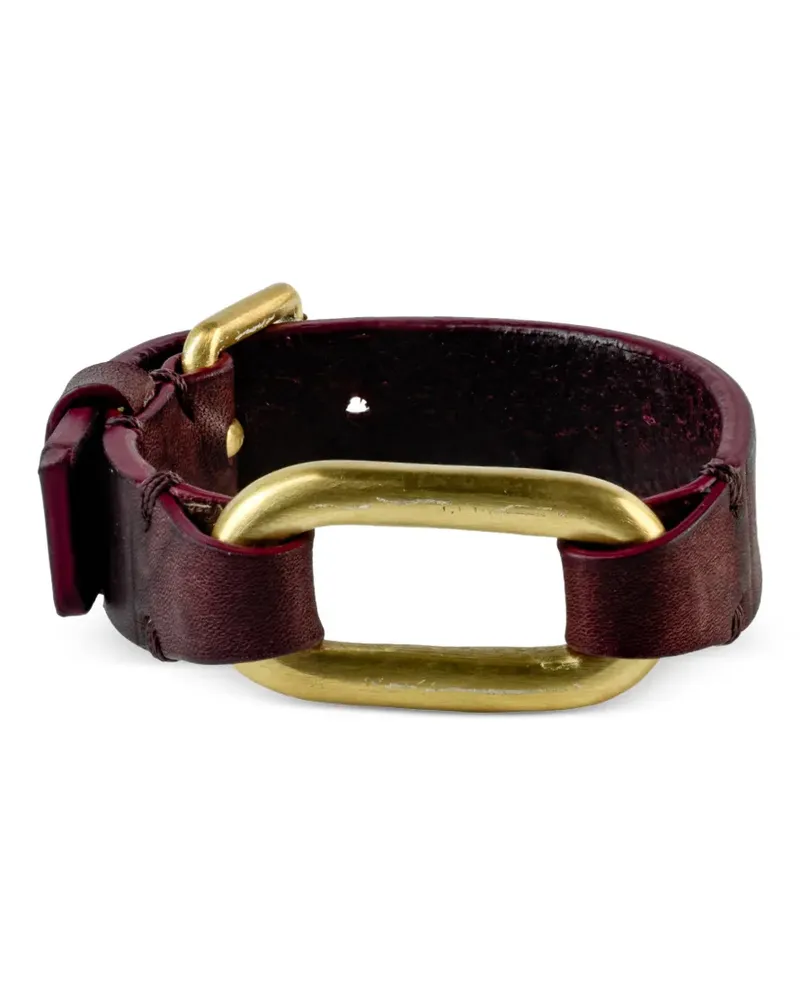 Parts Of Four Link Gauntlet Armband aus Sterlingsilber mit eckigem Detail - Rot Rot