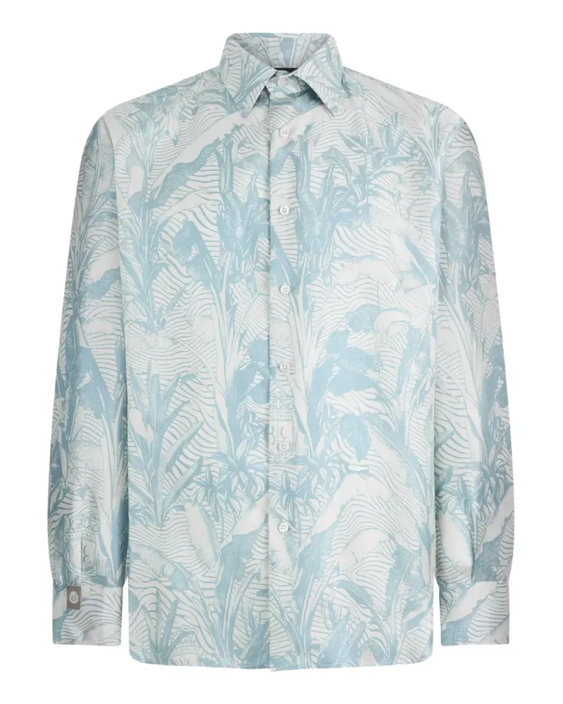 Billionaire Seidenhemd mit Print - Blau Blau