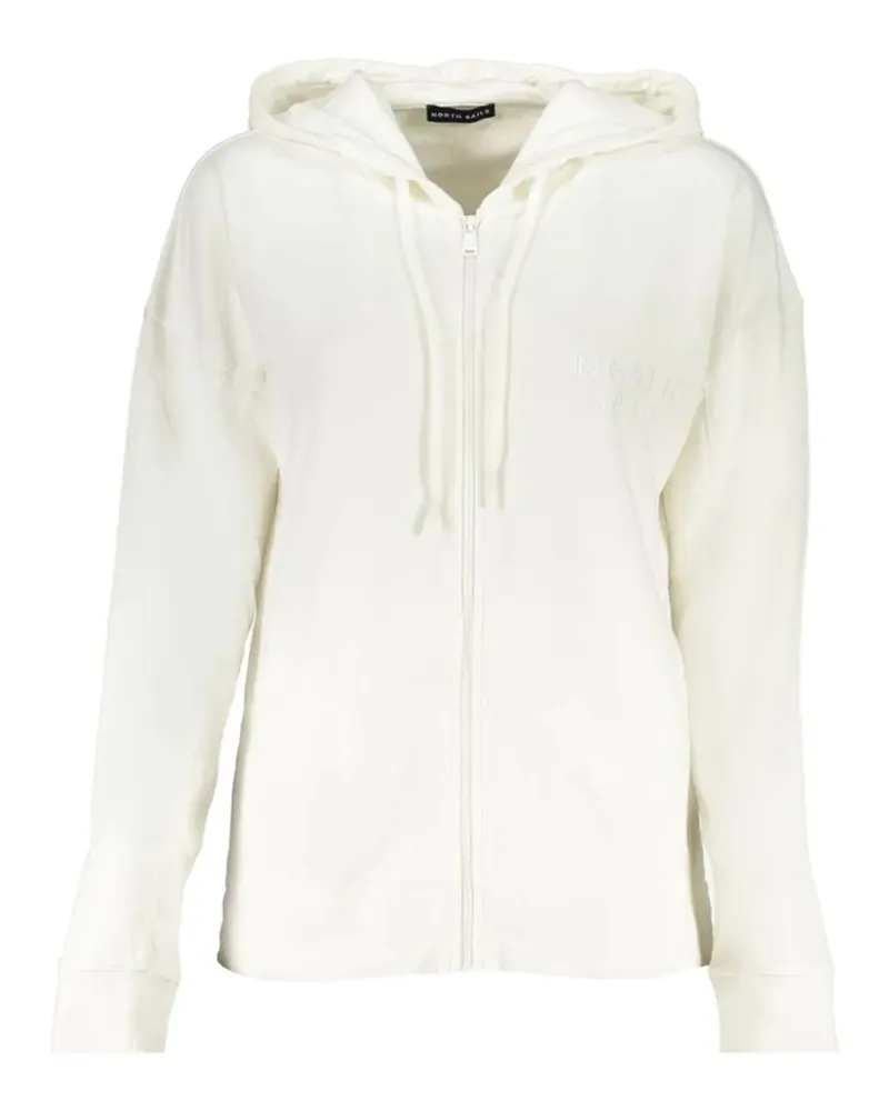 North Sails logo-embroidered zip-fastening sweatshirt - Weiß Weiß