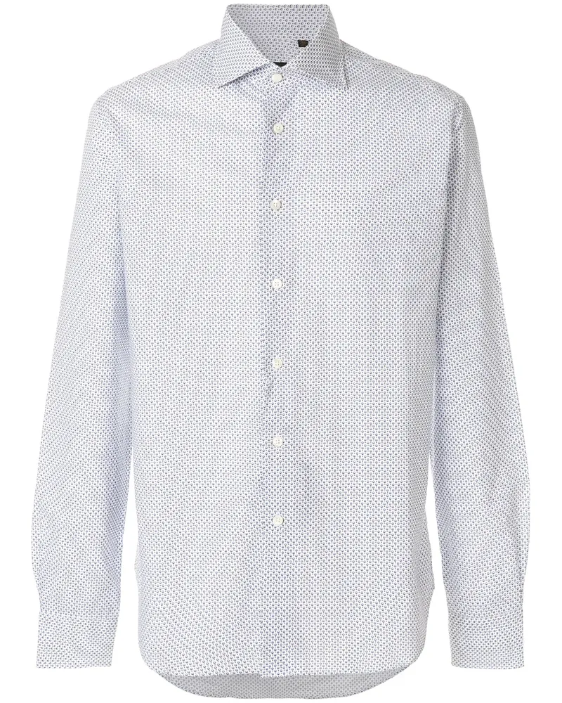 Dell'oglio Hemd mit Print - Weiß Weiß