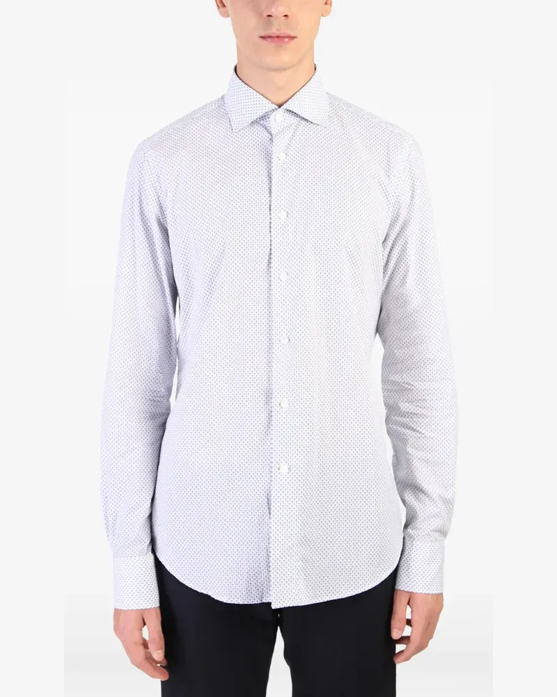 Dell'oglio Hemd mit Print - Weiß Weiß