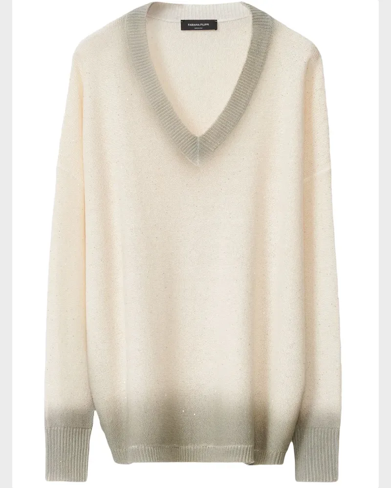 Fabiana Filippi Pullover mit Farbverlauf - Weiß Weiß