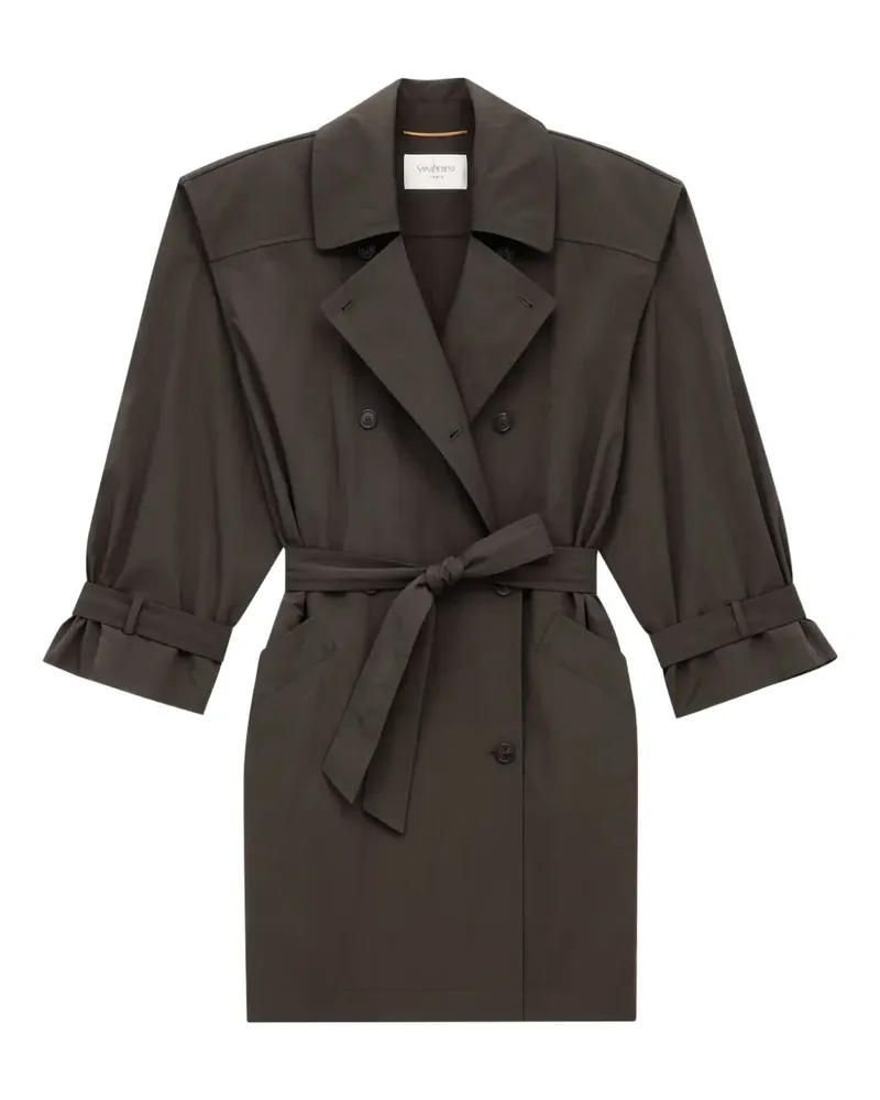 Saint Laurent Trenchcoat mit Gürtel - Braun Braun