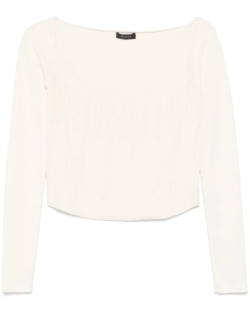 Thierry Mugler Pullover mit verstärkten Details - Nude Nude