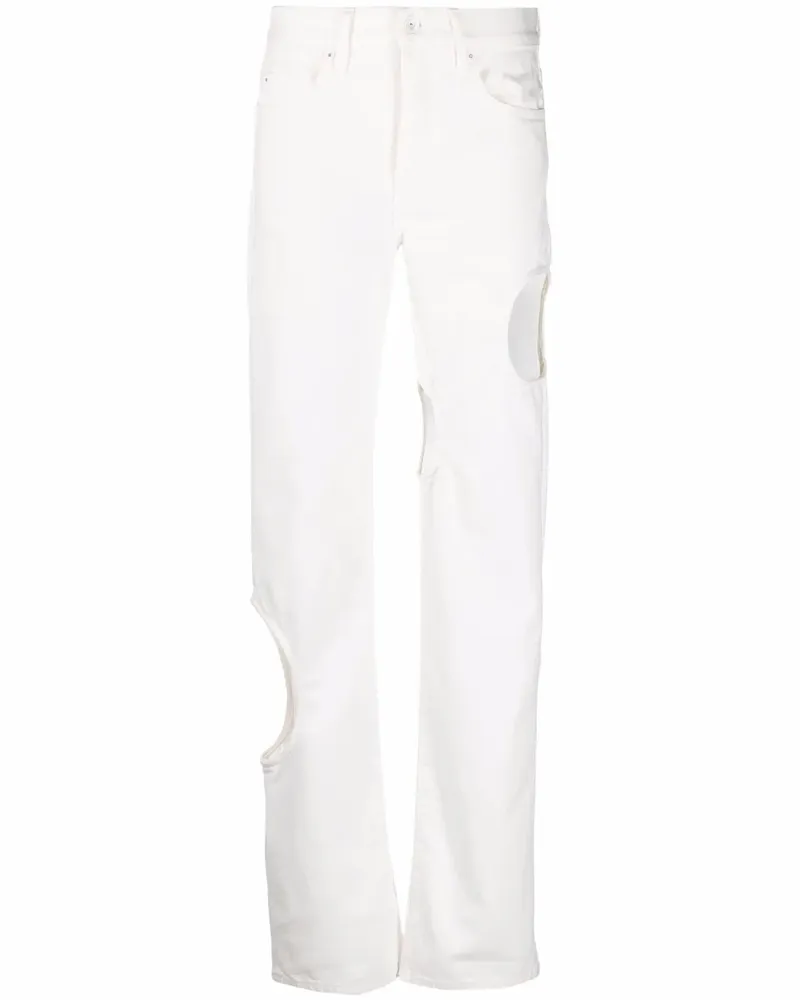 OFF-WHITE Meteor Straight-Leg-Jeans - Weiß Weiß