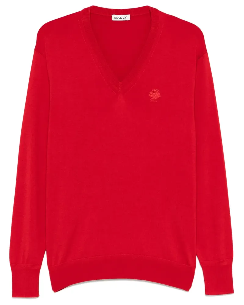Bally Pullover mit Logo-Stickerei - Rot Rot