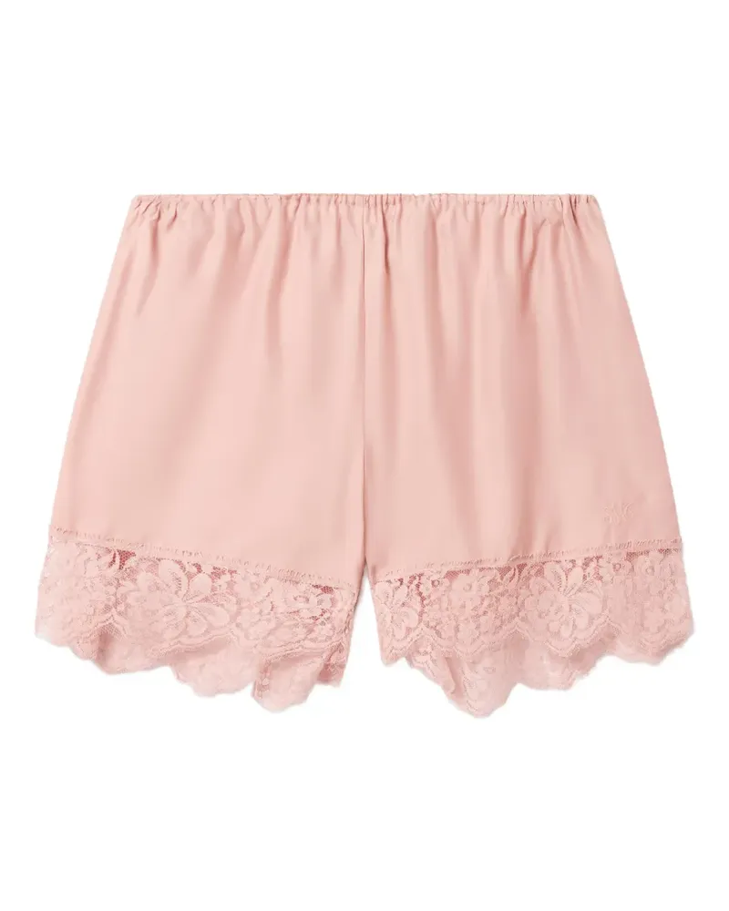 Stella McCartney lace-trim silk mini shorts - Rosa Rosa