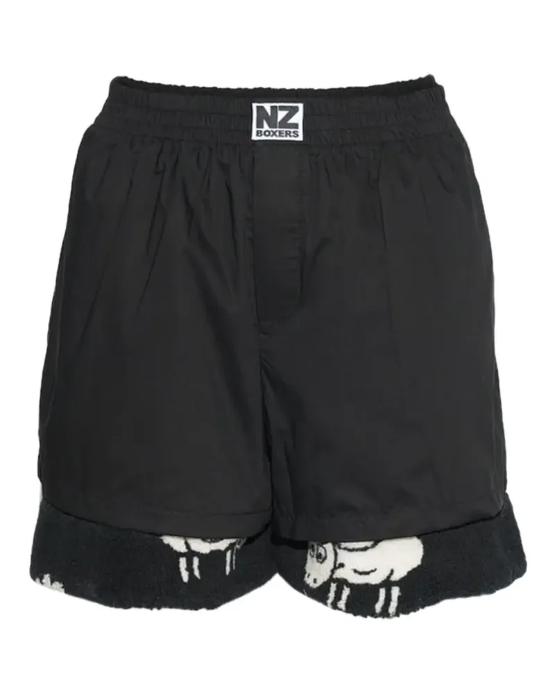 Natasha Zinko reversed upcycled layered shorts - Schwarz Schwarz