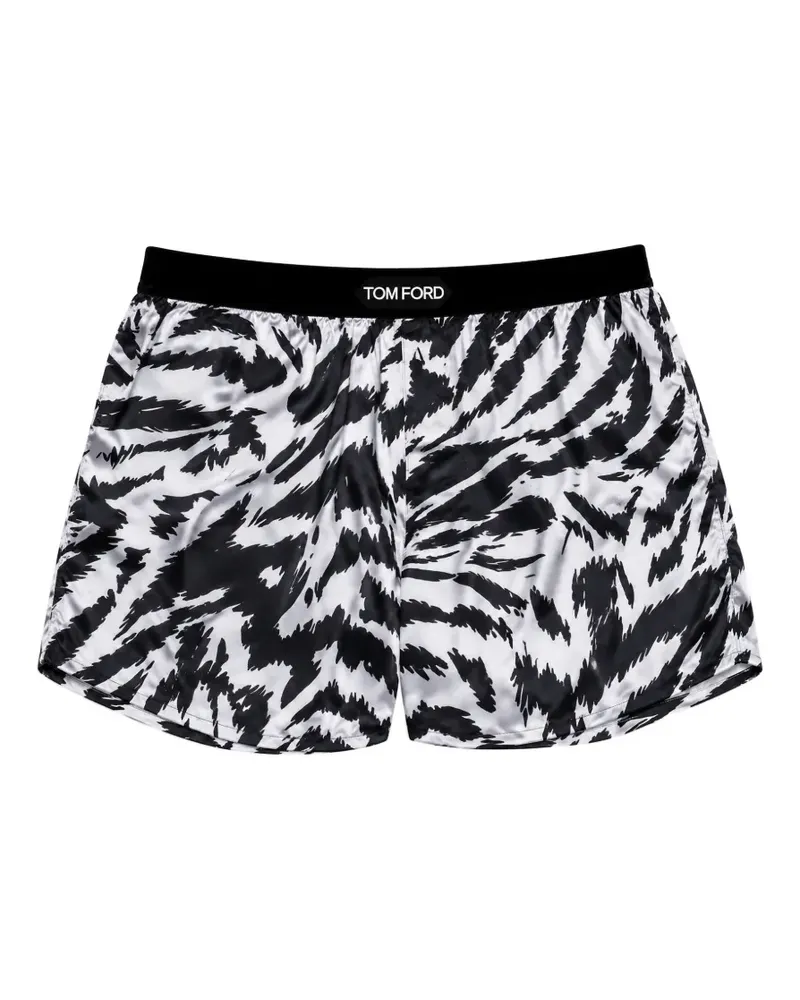 Tom Ford Boxershorts mit Zebra-Print - Weiß Weiß