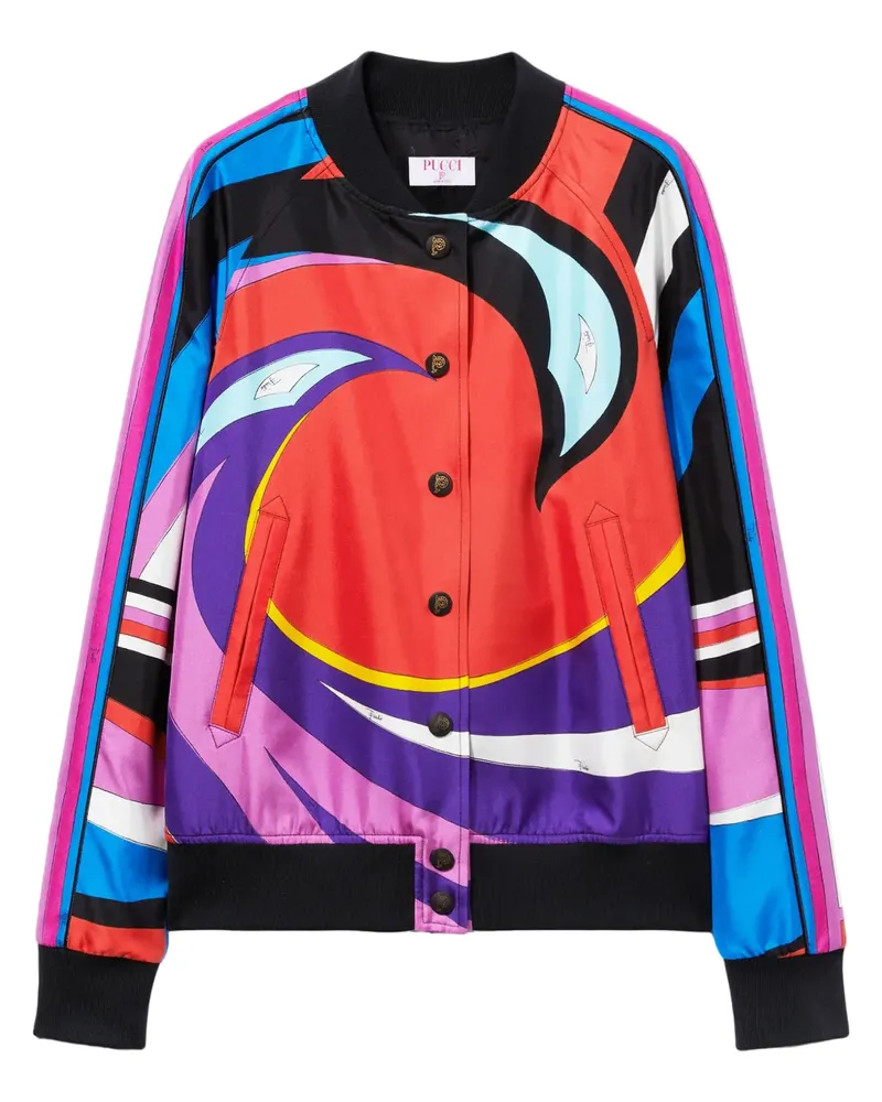 Emilio Pucci Twill-Bomberjacke mit Cigni-Print - Rot Rot
