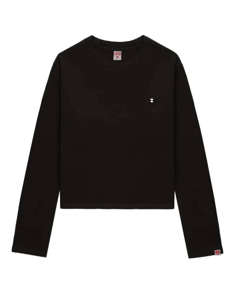 BAPE Sweatshirt mit Affen-Patch - Schwarz Schwarz