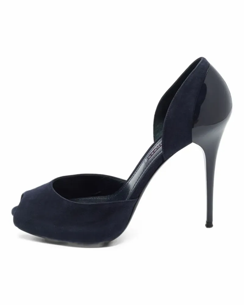 Ralph Lauren Peeptoe-Pumps - Blau Blau