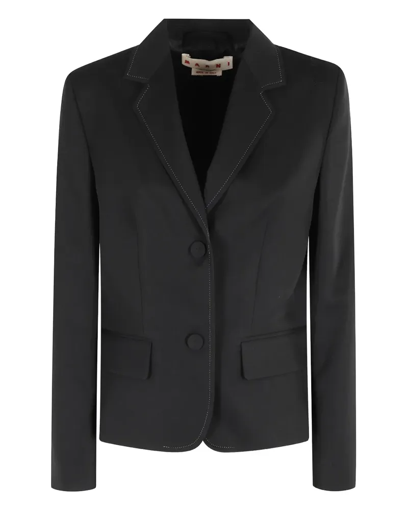 Marni Jacke mit fallendem Revers - Schwarz Schwarz