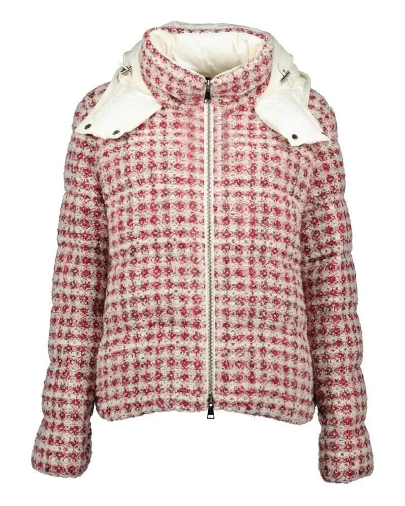 Moncler Steppjacke in Tweed-Optik - Rot Rot