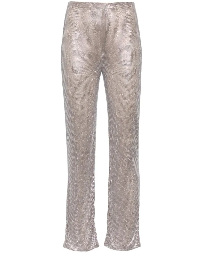 Giuseppe di Morabito Gerade Hose mit Strass - Metallic Metallic