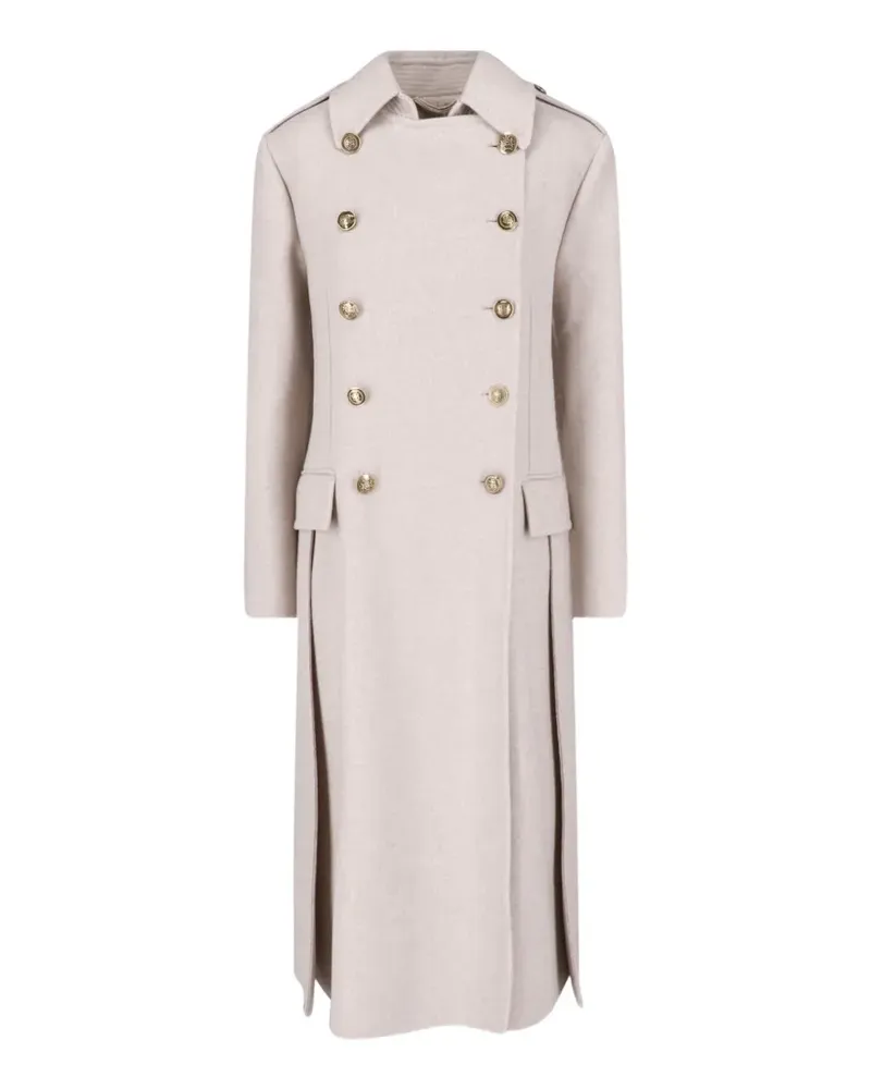 Ermanno Scervino double-breasted button-down coat - Nude Nude