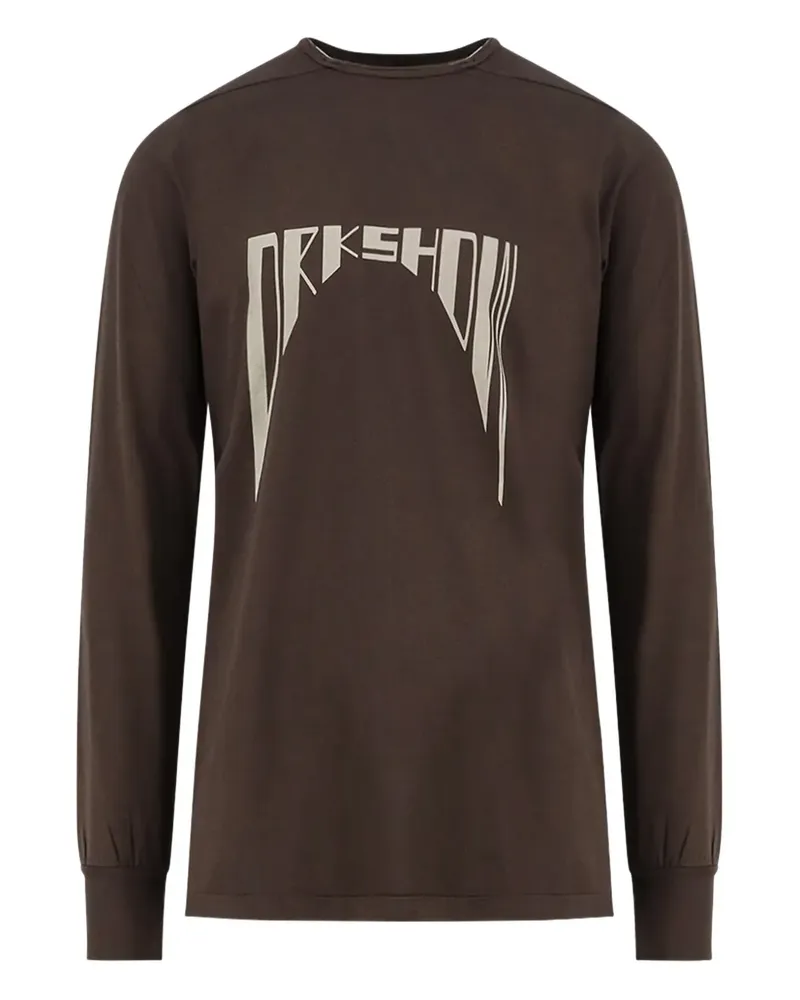 DRKSHDW by Rick Owens Langarmshirt mit Logo-Print - Braun Braun