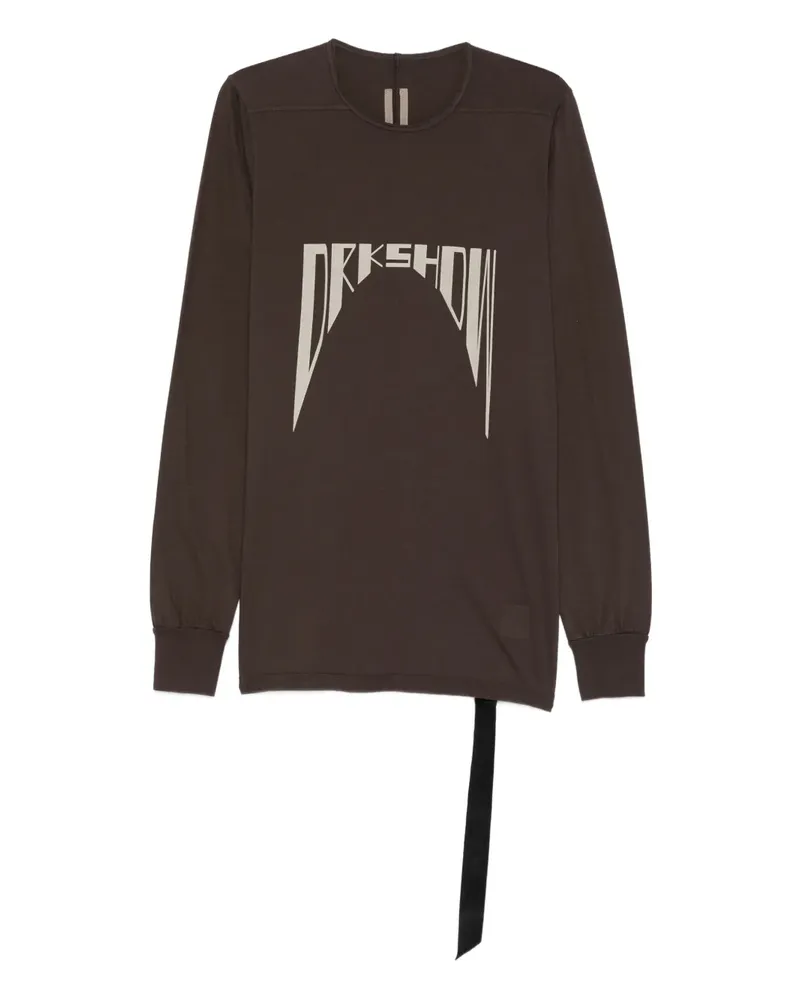 DRKSHDW by Rick Owens Langarmshirt mit Logo-Print - Braun Braun